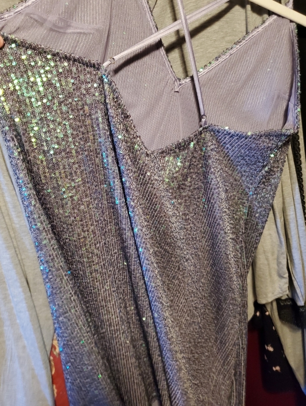 Victoria's Secret Iridescent Sequin Slip Dress XL - Picture 15 of 15